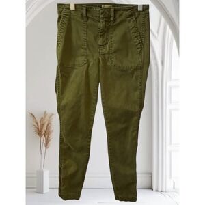 J. Crew Olive Green Cropped‎ Zip Ankle Utility Pants - Women's Size 25